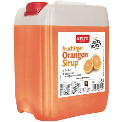 SPITZ fruchtiger Orangen Sirup 5l Liter Kanister Einweg Sirup 1 + 6 =7