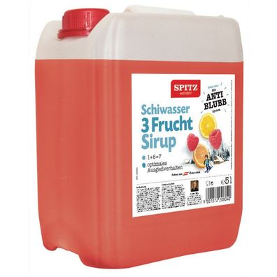 SPITZ Schiwasser 3 Frucht Sirup 5l Liter Kanister Einweg Sirup 1 + 6 =7