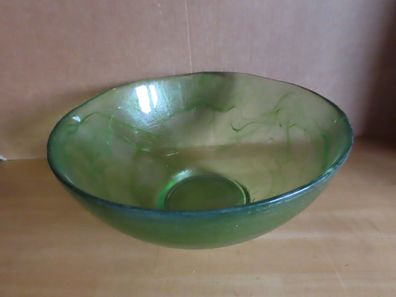 Glasschale Obstschale Salatschüssel grünmeliert ca. 27,8 cm Ø