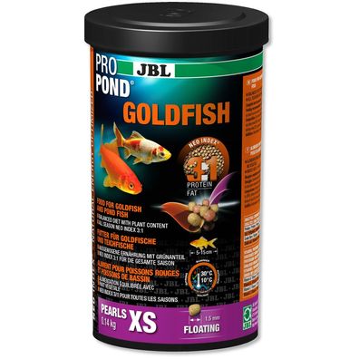 JBL ProPond Goldfish XS 140g 1 Liter Futter für kleine Goldfische Goldfischfutter