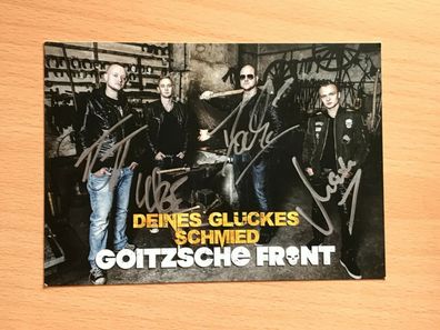 Autogrammkarte - Goitzsche Front - ROCK & POP - orig. signiert #1482
