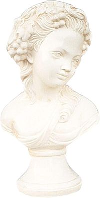 Frau Mädchen Statue Skulptur Figur Büste Hand bemalt Tischdekoration Kunst art