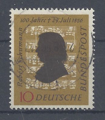 Mi. Nr. 234, BRD, Bund, Jahr 1956, Robert Schumann 10, gestempelt