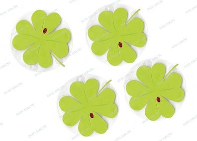 Lucky Leaf Deko für Dusche und Badewanne Grün Minis 4 Stück