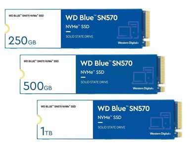 interne SSD Festplatte M.2 250GB 500GB 1TB WD Blue SN570 NVMe PCIe 3.0 x 4