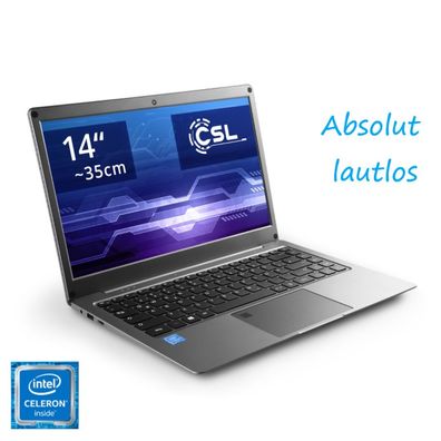 Notebook CSL R´Evolve C14i v2 lautloser Laptop 4GB RAM Intel Windows