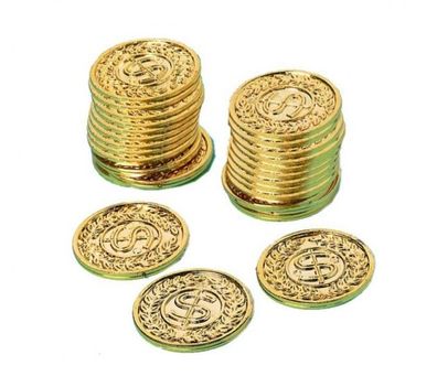 Goldmünzen 3,4 cm 144 Stück