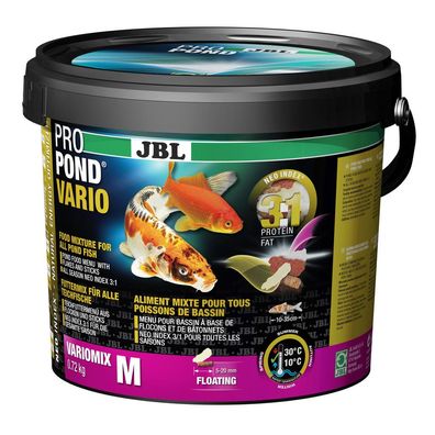 JBL ProPond Vario M 720g 5,5 Liter Futtermix Futter für alle Fisch im Gartenteich