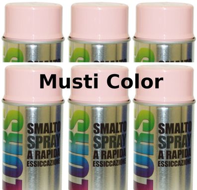 6x400ml Dupli Color Lackspray Spraydose Sprühlack Spraylack Farbe Hellrosa RAL 3015