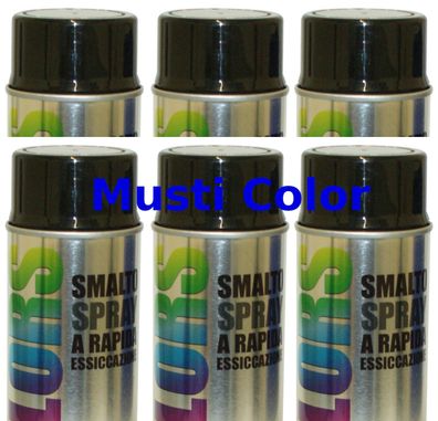 6x400ml Lackspray Spraydose Spraylack Farbspray Tiefschwarz RAL 9005 Glänzend