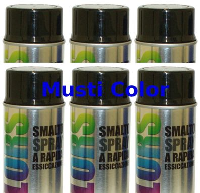 6x400ml Lackspray Spraydose Spraylack Farbspray Tiefschwarz RAL 9005 Glänzend