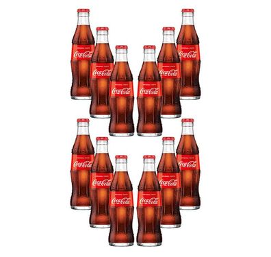Coca Cola 12er Set Cola 12x 0,2L inkl. Pfand Mehrweg