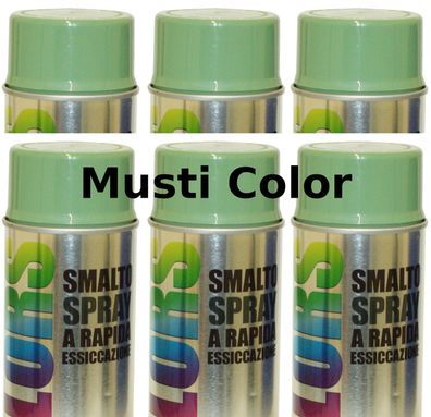 6x400ml Lackspray Spraydose Sprühlack Spraylack Farbe Resedagrün RAL 6011 Glänzend