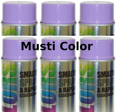 6x400ml Lackspray Spraydose Sprühlack Spraylack Farbspray Blaulila RAL 4005 Glänzend