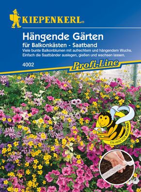 Kiepenkerl® Hängende Gärten Blumenmischung für Balkonkästen - Saatband - Blumensamen