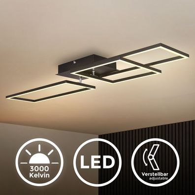 LED Deckenlampe Design Wohnzimmer Deckenleuchte modern drehbar Frame schwarz