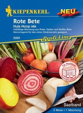 Kiepenkerl® Hula Hoop 4 Sorten Mix Rote Bete - Saatband - Gemüsesamen