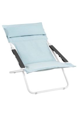 Liegestuhl Transabed Farbe celadon blue, lackiertes Stahlrohr Bezug: 60% PVC/40% PES