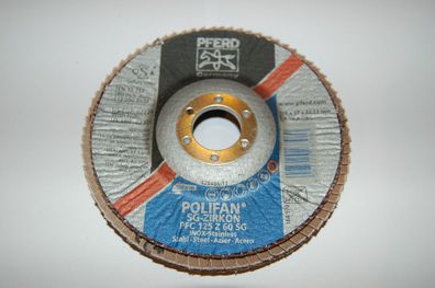 Fächerschleifscheiben, Pferd / Forum, 12° gewölbt, für Stahl und Edelstahl