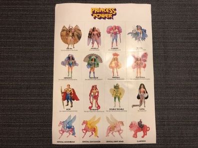Stickerblock mit 17 Bildern - Princess of Power - Mattel - Aufkleber 1984 (K)