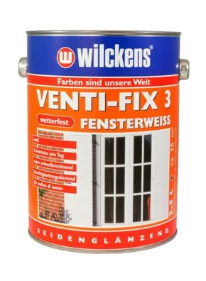 Wilckens 2,5 Liter Venti-Fix Fensterweiss RAL 9010 Seidenglänzend Kunstharzbasis