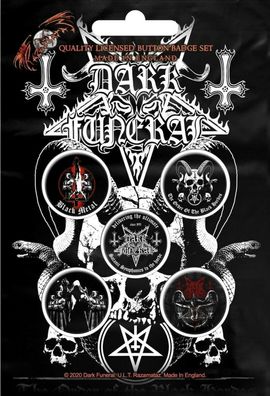 Dark Funeral Black Metal Button Set Offiziell lizensiert