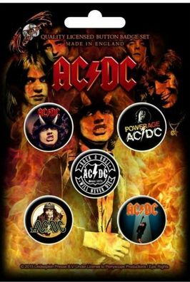 AC/DC Highway To Hell Button Pack Set Offiziell lizensiert