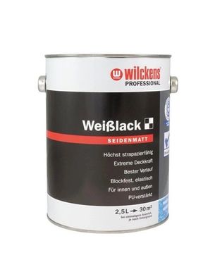 Wilckens Professional Weißlack 2,5 L Seidenmatt Weiss Innen Außen