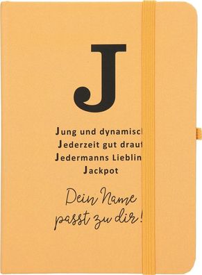 Depesche 11629 010 Notizbuch liniert - Dein Name passt zu dir Buchstabe J