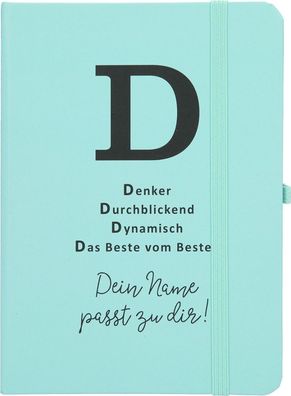 Depesche 11629 004 Notizbuch liniert - Dein Name passt zu dir Buchstabe D