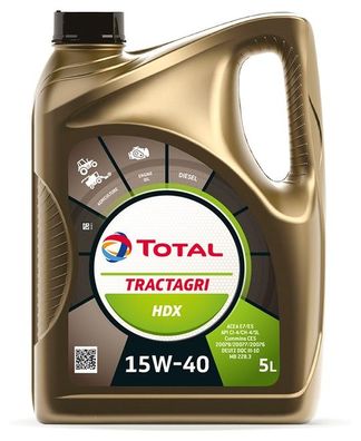 Total Motoröl 5L Tractagri HDX 15W40 Motorenöl Öl für MB 228.3 API CI-4 / CH-4