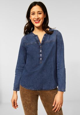 Street One - Jeans Bluse in Mid Indigo Wash
