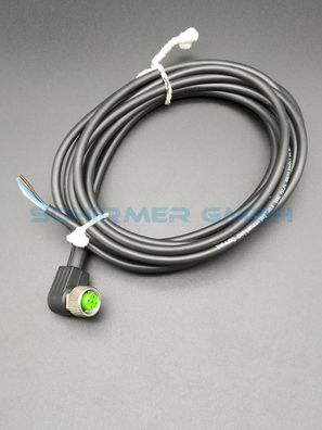 M12 Sensorleitung Winkel 3m 4Pin 24V