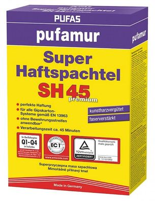 Pufas pufamur Super-Haftspachtel SH45 premium 2 kg weiß