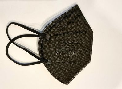 50 Stück Atemschutzmasken schwarz Masken FFP2 NR CE0598 einzeln verpackt Zertifiziert