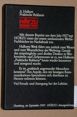Halbert, A.: Praktische Reklame - HÖRZU-Reprint aus 1927 in 1989