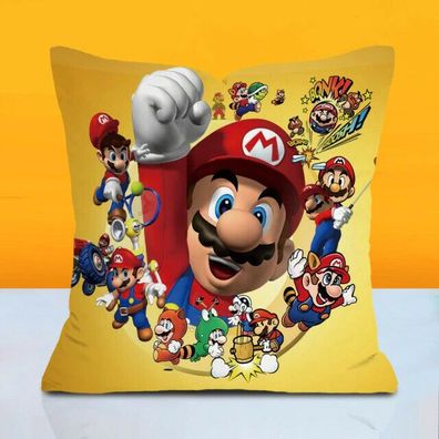 Super Mario Kissenbezug Mario Party 45cm x 45cm Kissen Mario Kart Mario Bros