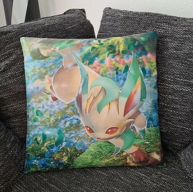 Pokemon Kissenbezug Folipurba / Leafeon 45cm x 45cm - Anime/ Manga Kissen