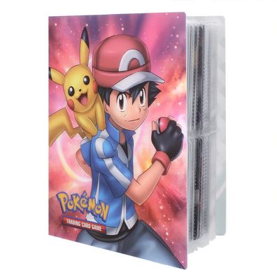 Pokemon Ordner Pikachu Ash Motiv Sammelalbum 240 Karten Portfolio Neu und OVP