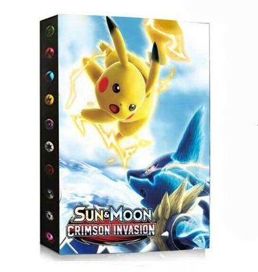 Pokemon Ordner Pikachu Lukario Sonne Mond Poke Sammelalbum 432 Karten Portfolio