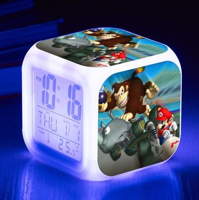 Super Mario Kart - (Nintendo) Digitaluhr / Wecker - Licht + Temperatur + Datum