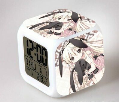 Anime/ Manga Girl Yosuga No Sora Digitaluhr / Wecker / Licht + Temperatur + Datum