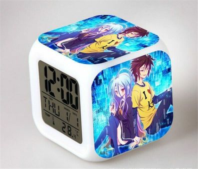 Anime/ Manga - No Game No Life - Digitaluhr / Wecker + Licht + Temperatur + Datum