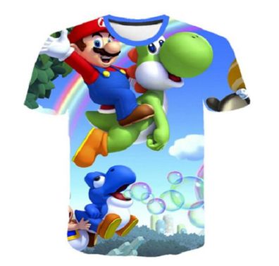 Super Mario/ Nintendo T-Shirt für Kinder (Unisex) - Motiv: Mario + Yoshi - NEU