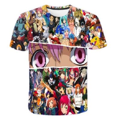 Anime T-Shirt für Kinder (Unisex)- Motiv: Mirai Nikki, Fairy Tail, DeathN. - NEU