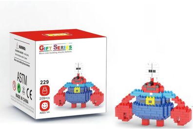 Spongebob Micro-Bricks Figur - Motiv: Mr. Krabs - Lego kompatibel - OVP