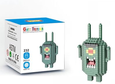 Spongebob Micro-Bricks Figur - Motiv: Plankton - Lego kompatibel - OVP