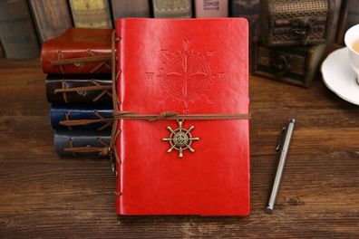 Notizbuch Tagebuch - Vintage Logbuch für Reisende Journal Lederbuch Retro Stil