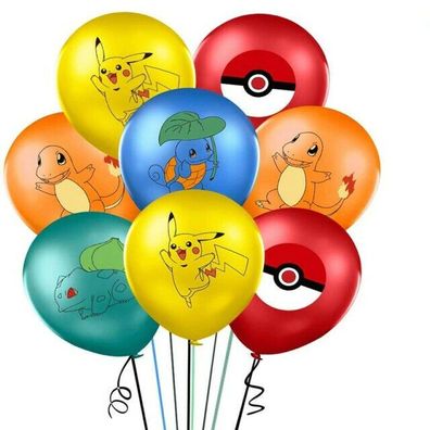 Pokemon Luftballon 10 Stück Set Kinder Geburtstag Luftballons Helium geeignet