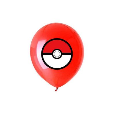 Pokemon Ballon 10 Stück Set Rot Kinder Geburtstag Luftballons Helium geeignet
